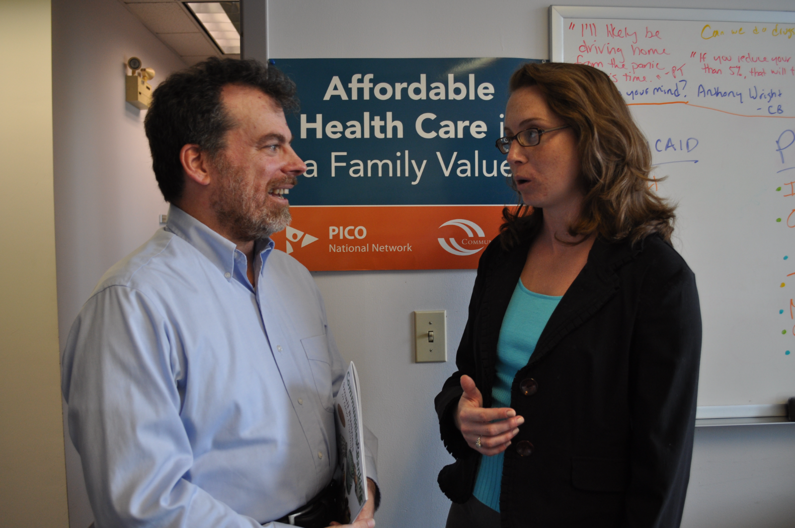 Christine Barber organizing for affordable health care